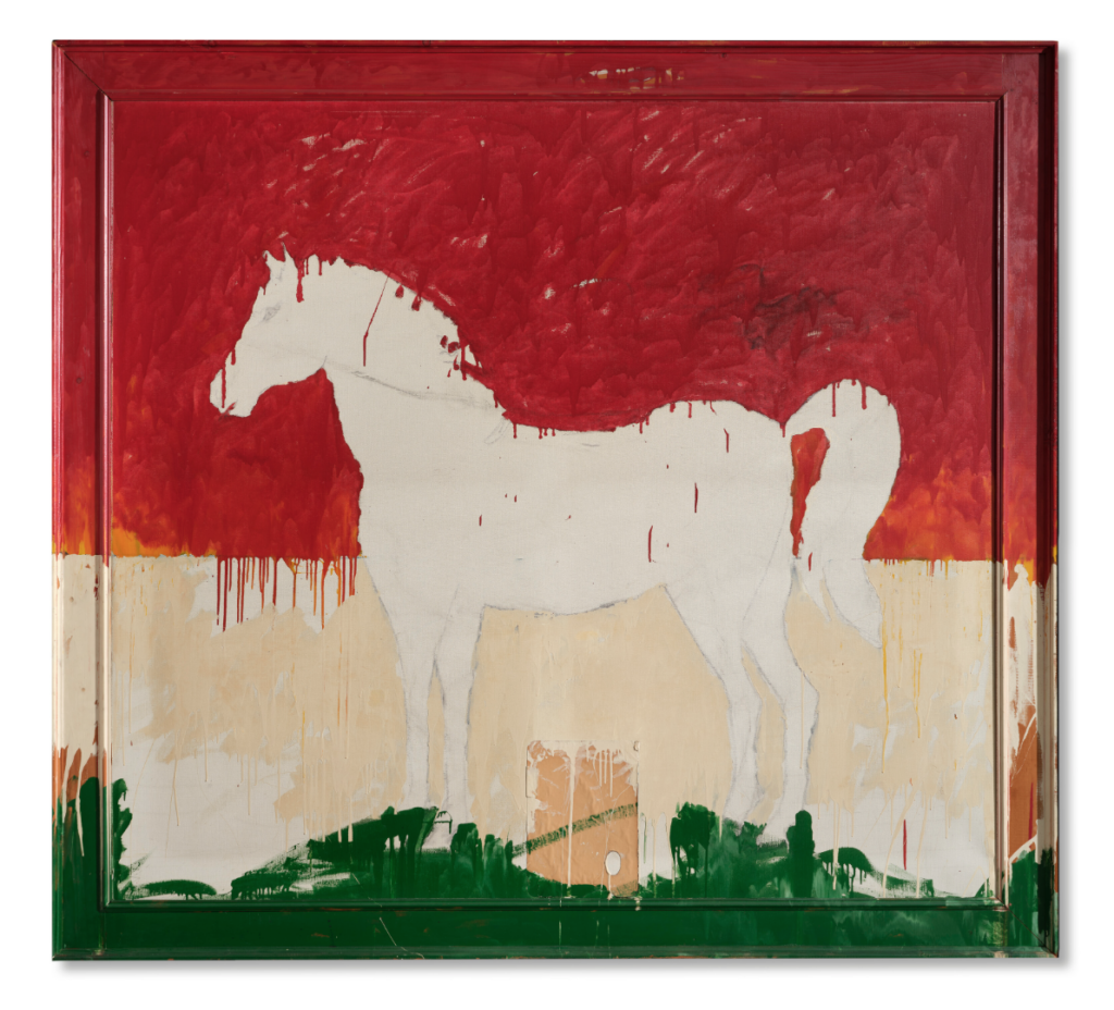 Mario Schifano, Grande quadro equestre italiano, 1978. Courtesy Christie's Images Ltd.
