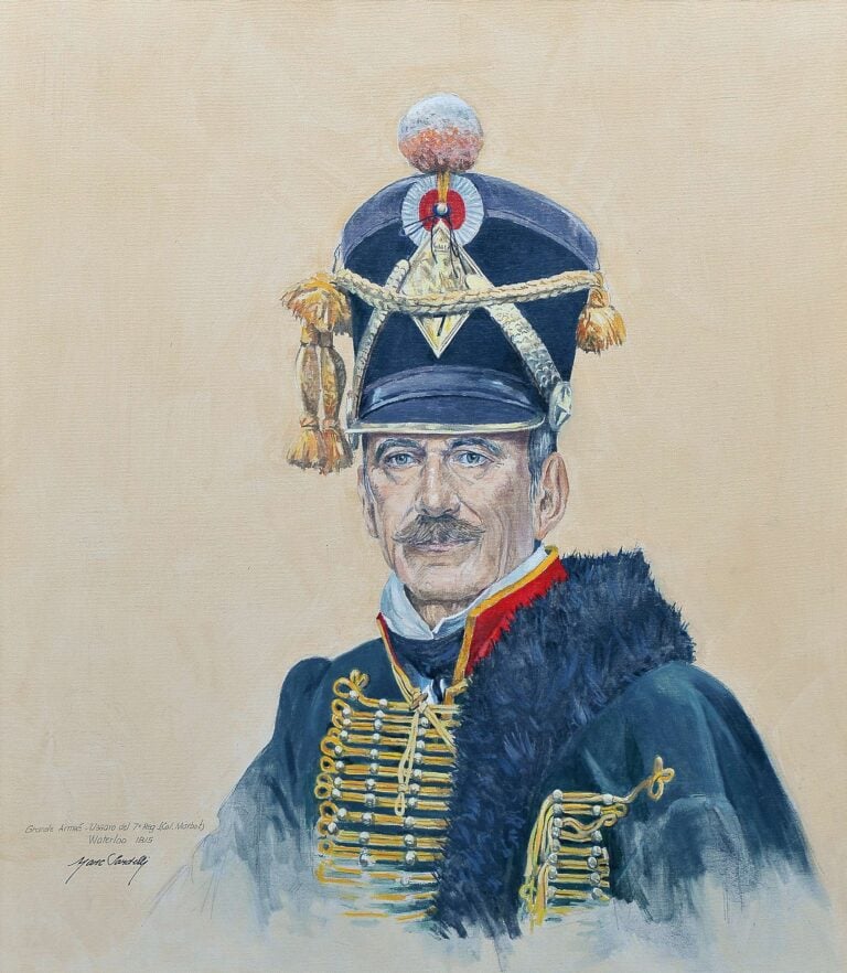 ussaro autoritrattoolio tela 70x50 cm crediti foto arte zucchi livorno Storia del 95enne Marc Sardelli, pittore ufficiale della Marina Militare
