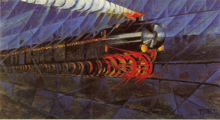 Pippo Rizzo, Treno notturno in corsa, 1926 collezione privata