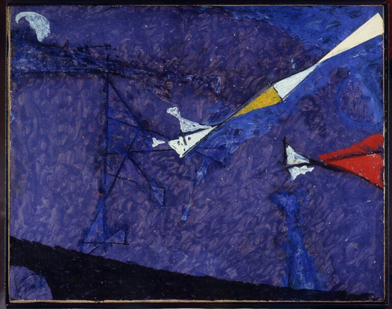 Osvaldo Licini, Angeli Missili + Luna, 1956-57. Collezione privata, Milano. Courtesy Osvaldo Licini by SIAE