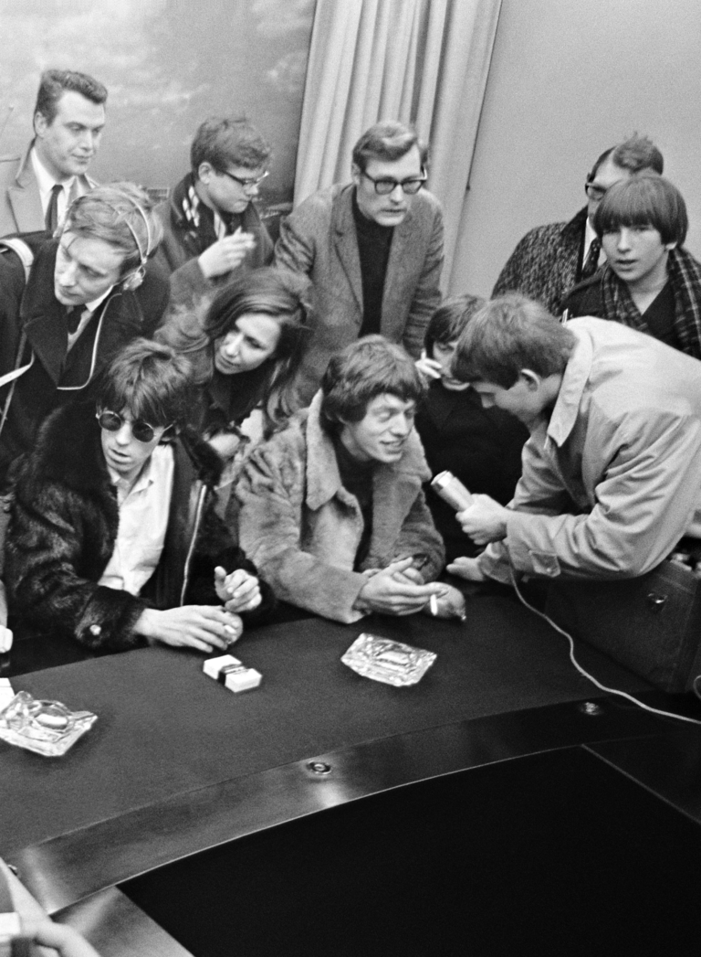 The Rolling Stones at Schiphol, Amsterdam, 1966, @Jack de Nijs for Anefo, CC0, via Wikimedia Commons