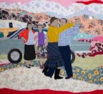 Małgorzata Mirga-Tas, The Big Dipper Will Foretell the Future of the Roma (dettaglio), 2025. Patchwork tessile, acrilico, tecnica mista. Courtesy of the artist; Foksal Gallery Foundation, Warsaw; Frith Street Gallery, London; and Karma International, Zurich