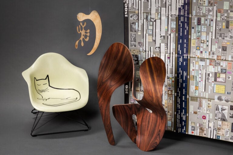 Alcuni dei pezzi selezionati nell’archivio dell’Eames Office e venduti all’asta su Catawiki. Photo Homer Horowitz, 2025. © 2025 Eames Office, LLC. Tutti i diritti riservati
