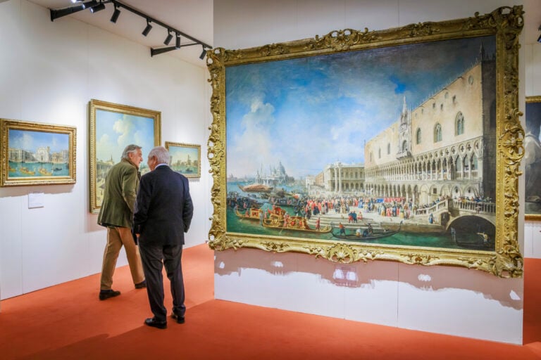 canaletto arrival of the french ambassador jacques vincente languet comte de gergy at the palazzo ducale venice courtesy lampronti gallery A Milano torna la mostra fiera di antiquariato AMART 2025