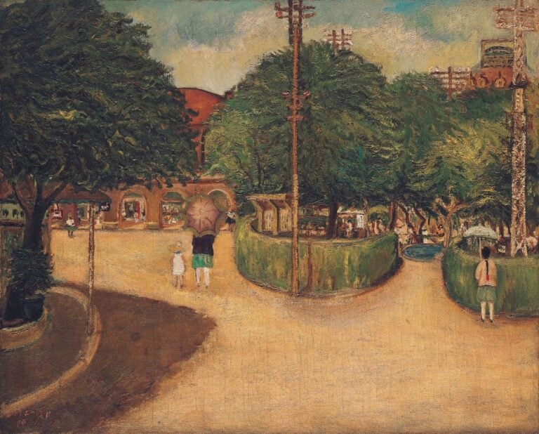Chen Cheng-Po, Street Scene on a Summer Day, 1927. Collection of Taipei Fine Arts Museum