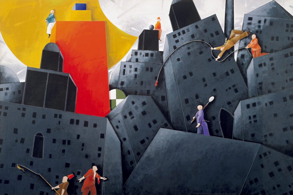 La galleria nella sede di una banca. Alla BFF Gallery di Milano una mostra-viaggio tra gli immaginari urbani