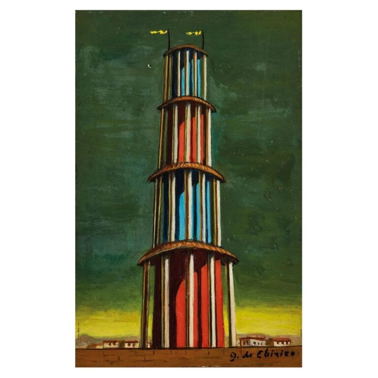 giorgio de chirico la grande torre Da Burri a Picasso. C’è una nuova asta di arte moderna e contemporanea da Pandolfini a Milano 