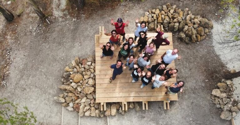 Gli studenti della Facoltà di Architettura al lavoro per il Giardino della Pace, Caltabellotta (AG), 20025 - Ph. Instagram