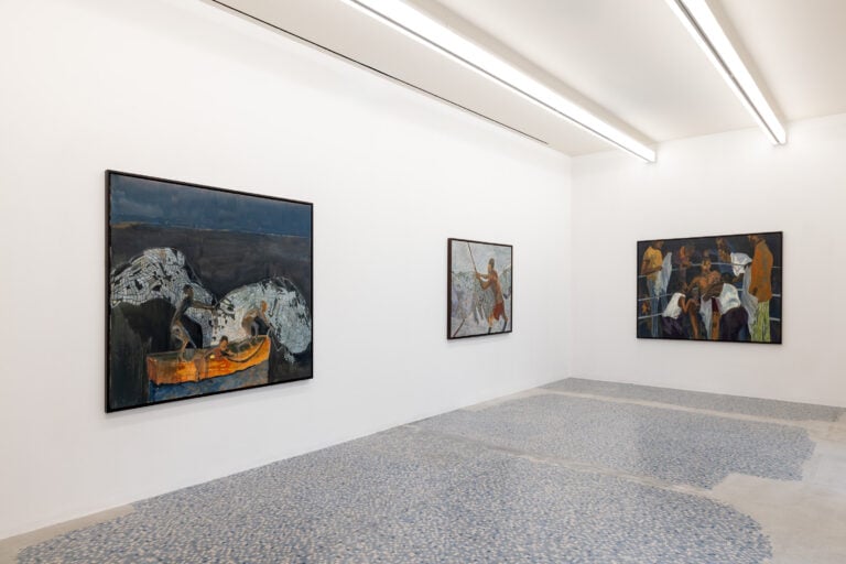 massimodecarloludovic nkoth202509 015 La pittura di Ludovic Nkoth, tra corpo e attualità. La mostra a Milano