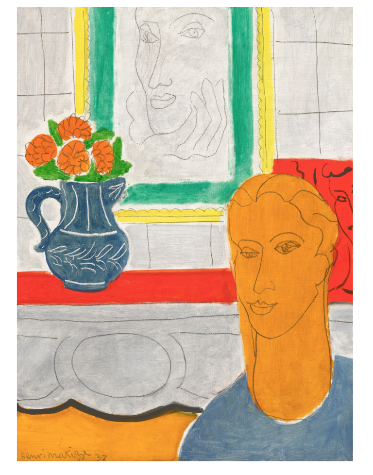 Henri Matisse, Figure et bouquet (Tête ocre), 1937. Courtesy Christie's Images Ltd