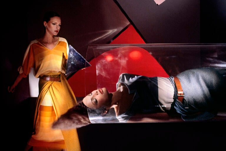 Gian Paolo Barbieri, Yolande Gillot in Genny by Gianni Versace, Milano 1978 © Giada Stefania Barbieri. Courtesy Fondazione Gian Paolo Barbieri ETS