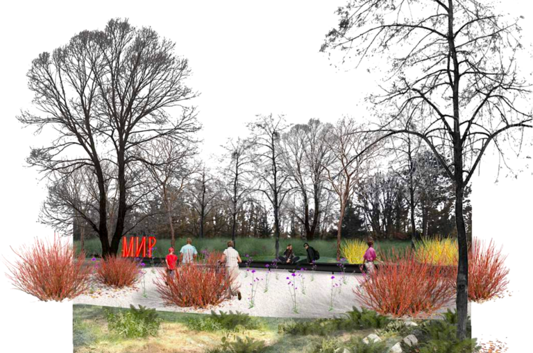 SDArch, Jardins de la Paix, render