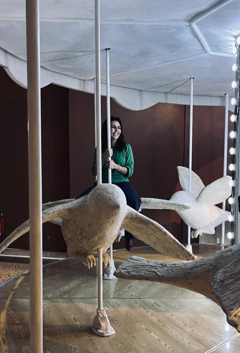 Sarah Galmuzzi alla mostra di Valerio Berruti a Palazzo Reale