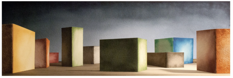 Marco Palmieri, Paradigma III, 2014, stampa a getto d&rsquo;inchiostro su carta Hahnemüle montata su alluminio, dim. 16,3 x 51 cm, ed. di 7