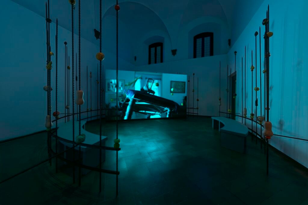 Andro Eradze, Bones of Tomorrow, Firenze, 2025. Exhibition views, Palazzo Strozzi, Project Space. &copy;ElaBialkowska, OKNOstudio. Courtesy SpazioA Pistoia