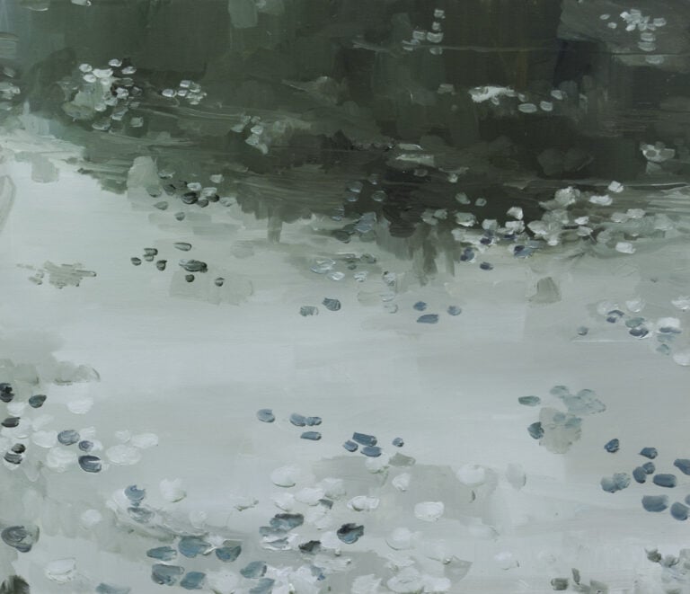 Rudy Cremonini, Caduta muta, 2025, 70 x 80 cm, olio su lino