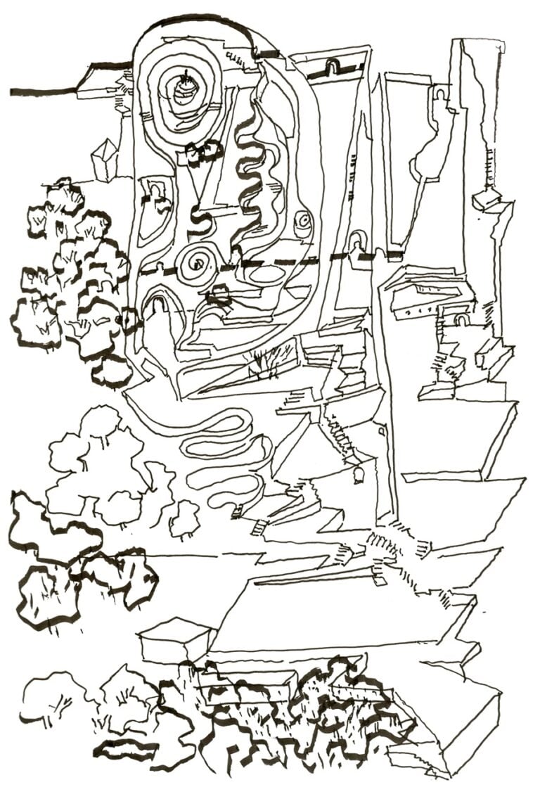 Drawing by Balkrishna Doshi, 2022