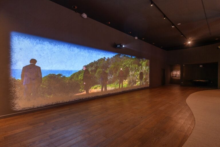 Installation view LABORATORIO NEANDERTHAL. Le scoperte di Grotta Guattari. MUCIV-Museo delle Civilt&agrave;, Roma. Foto Giorgio Benni