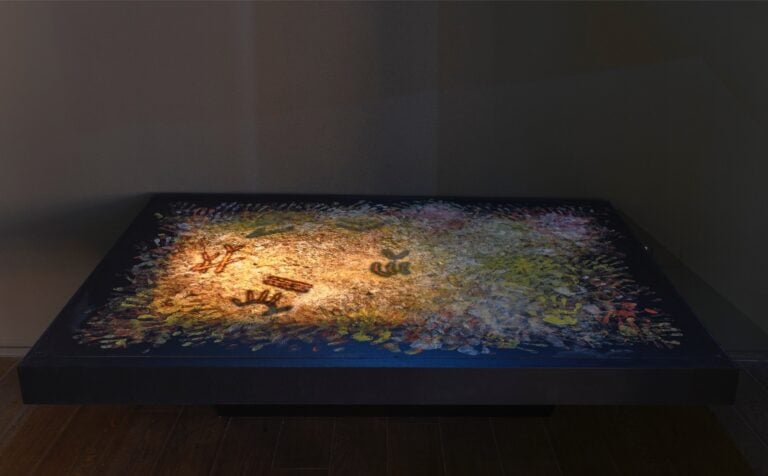 Installation view LABORATORIO NEANDERTHAL. Le scoperte di Grotta Guattari. MUCIV-Museo delle Civilt&agrave;, Roma. Foto Giorgio Benni