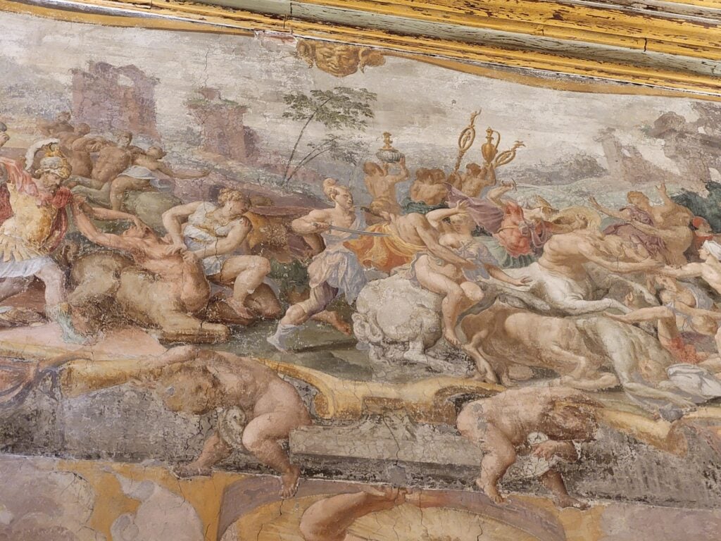 Gli affreschi della Sala delle divinità, Villa Silvestri Rivaldi