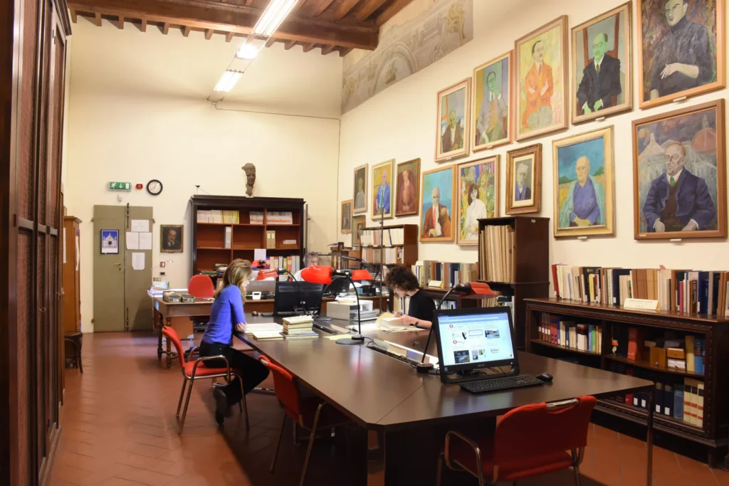 La sala consultazione dell'Archivio Contemporaneo del Gabinetto Vieusseux