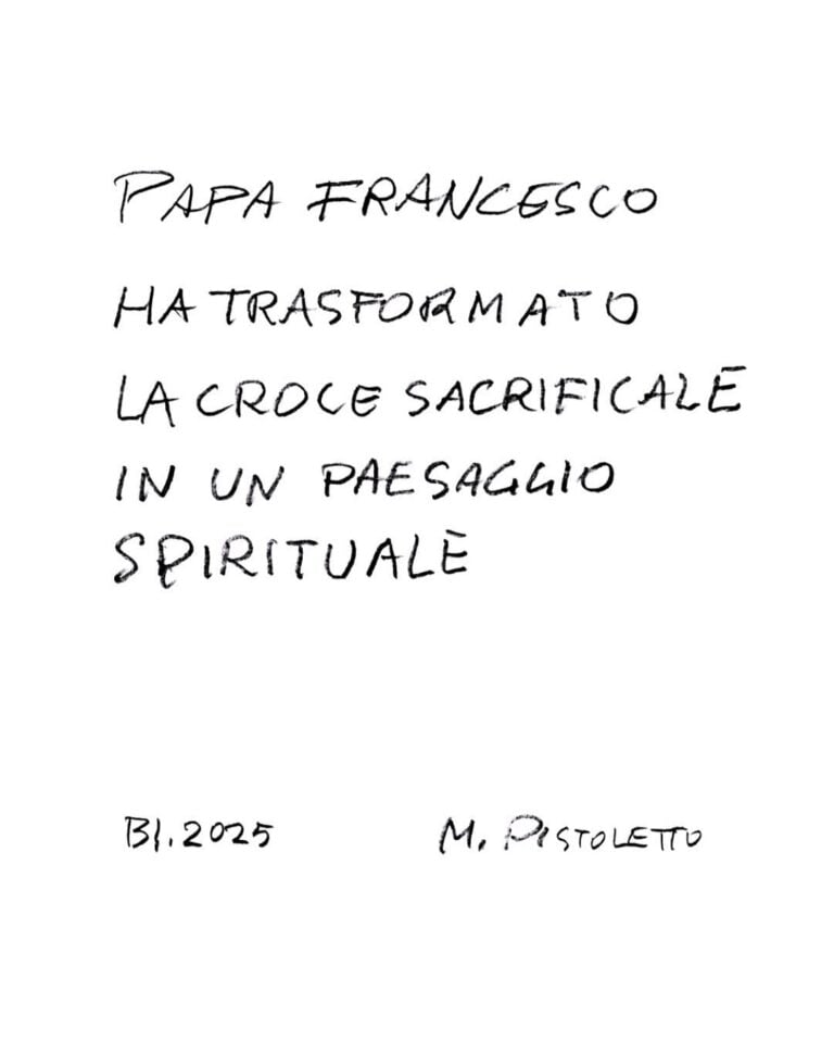 Michelangelo Pistoletto dichiara Papa Francesco primo "santo dell'arte"
