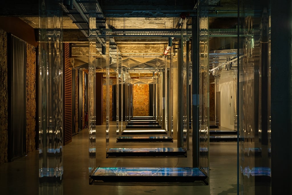 Spectres, installation view at Lisbon Triennale 2025. Photo: Fiat Lux Experience for Lisbon Architecture Triennale