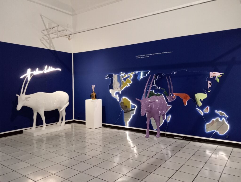 Symbiosis 2025, installazione di Hicham Lahlou alla Galerie Delacroix. Crediti Roberto Smanio