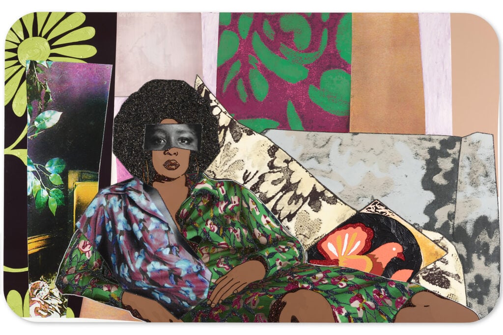 Grand palais, Mickalene Thomas, Afro Goddess Looking Forward, 2015, 2025 Mickalene Thomas / ADAGP, Paris