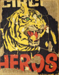 Mimmo Rotella La tigre, 1962 D&eacute;collage su tela 108 x 84 cm Collezione Privata