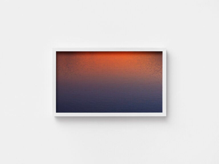 Cosimo Filippini, Finestrella lago, 2025 stampa inkjet su carta cotone e dibond, incorniciata 30 x 49 x 4 cm