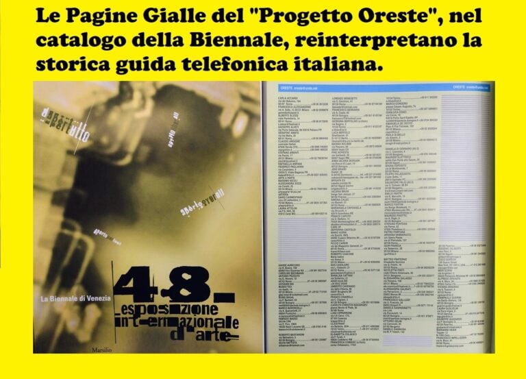 Oreste BiennaleVenezia1999 Catalogo, Ph Giorgio Sacher