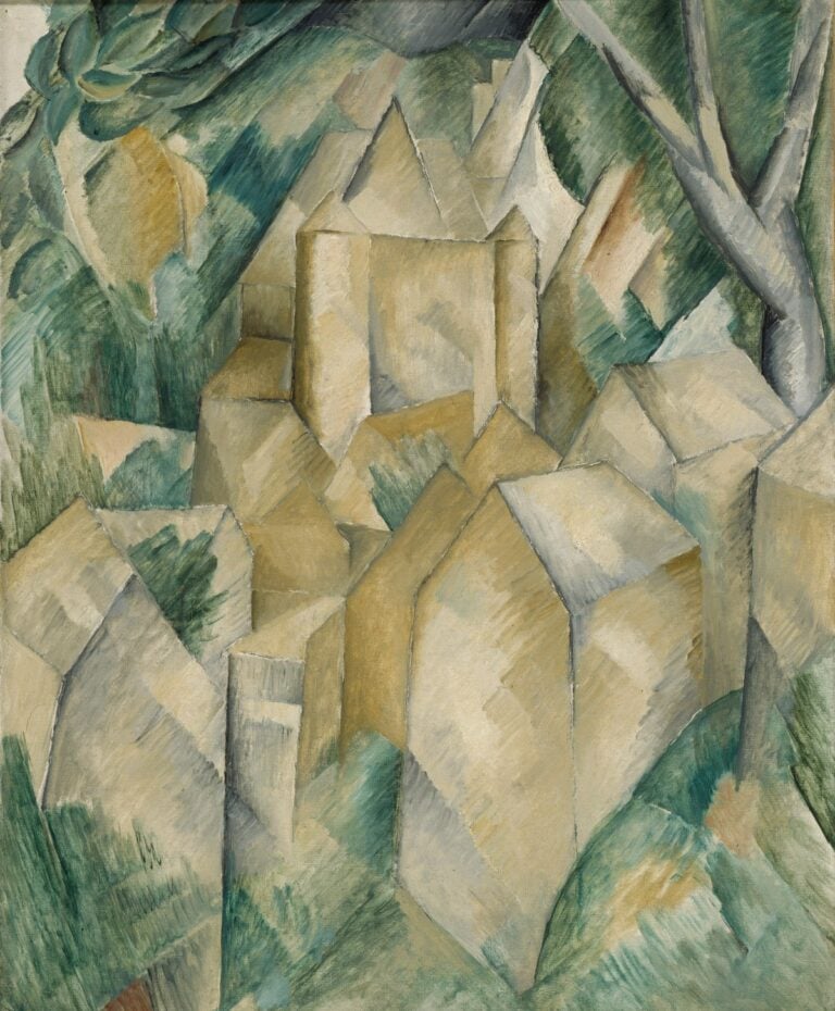 Georges Braque, La Roche-Guyon, estate 1909, LaM, Musée d’art moderne, d’art contemporain et d’art brut de Lille Métropole, Villeneuve d’Ascq © GEORGES BRAQUE, by SIAE 2025. © Philip Bernard