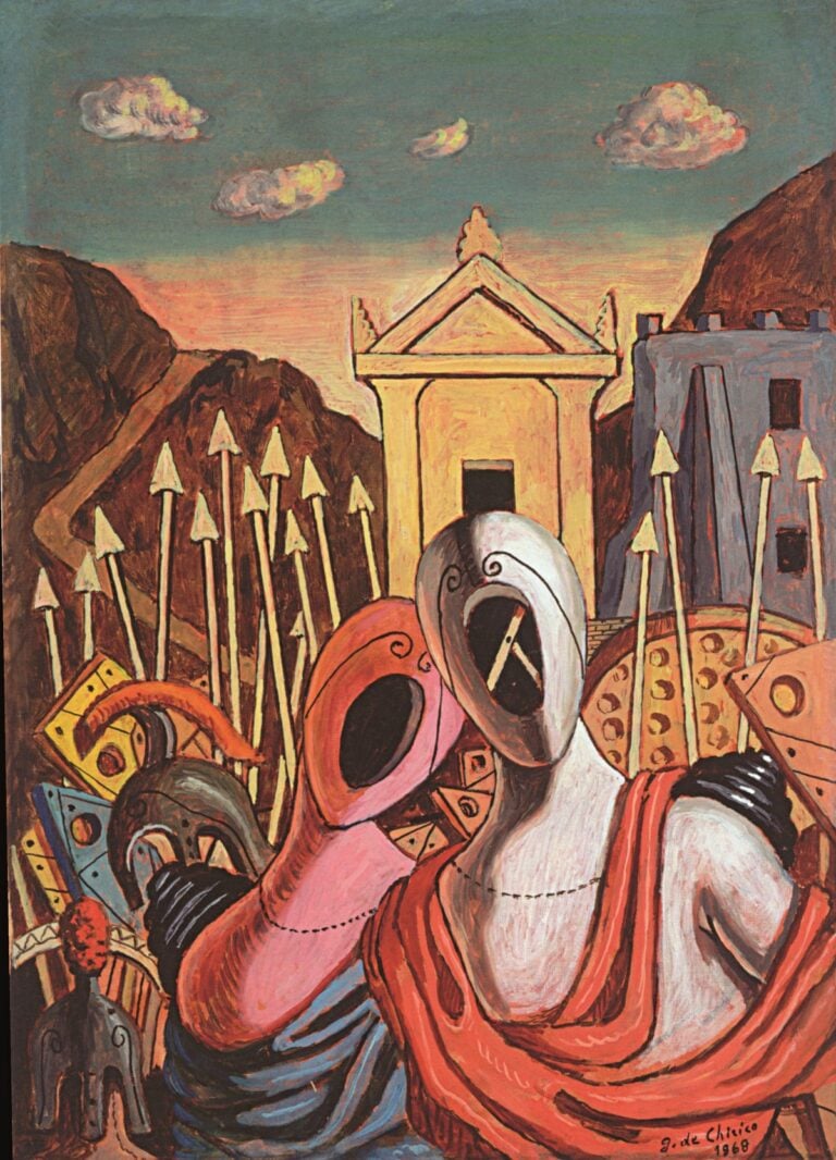Giorgio de Chirico, Ettore e Andromaca davanti a Troia, 1968, Fondazione Giorgio e Isa de Chirico, Roma © Giorgio de Chirico, by SIAE 2025