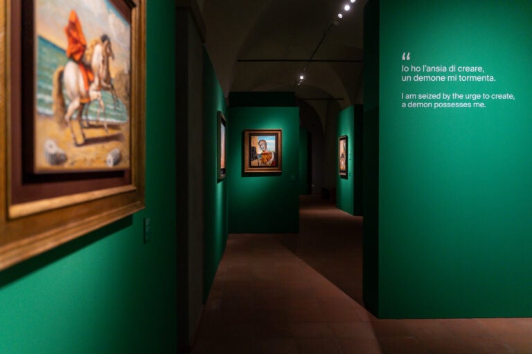 Veduta della mostra Giorgio de Chirico. L’ultima metafisica, Modena, 2025-2026