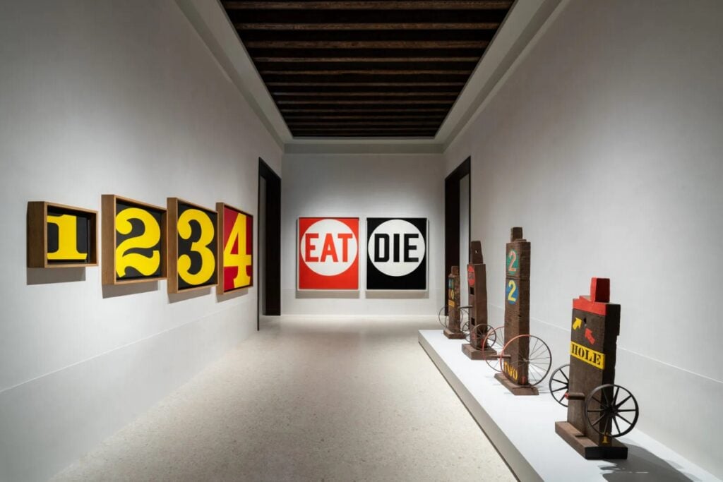 Robert Indiana, The Sweet Mystery, installation views. Photo Marco Cappelletti. Courtesy Morgan Art Foundation, New York