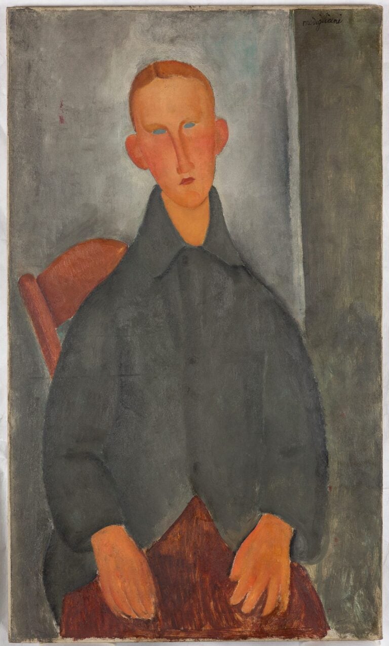 Amedeo Modigliani, Ragazzo dai capelli rossi, 1919, Centre Pompidou, Parigi, Musée national d’art moderne / Centre de création industrielle, in prestito a lungo termine: LaM, Musée d’art moderne, d’art contemporain et d’art brut de Lille Métropole, Villeneuve d’Ascq © Nicolas Dewitte / LaM