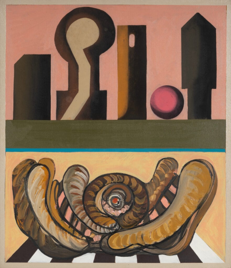 Casa Morandi, Concetto Pozzati. Da e per Morandi. In foto: Concetto Pozzati, Da e per Morandi, 1964