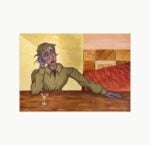 Ania Hobson, 0.00am Drink, 2023, olio su tela, 115 x 170 cm