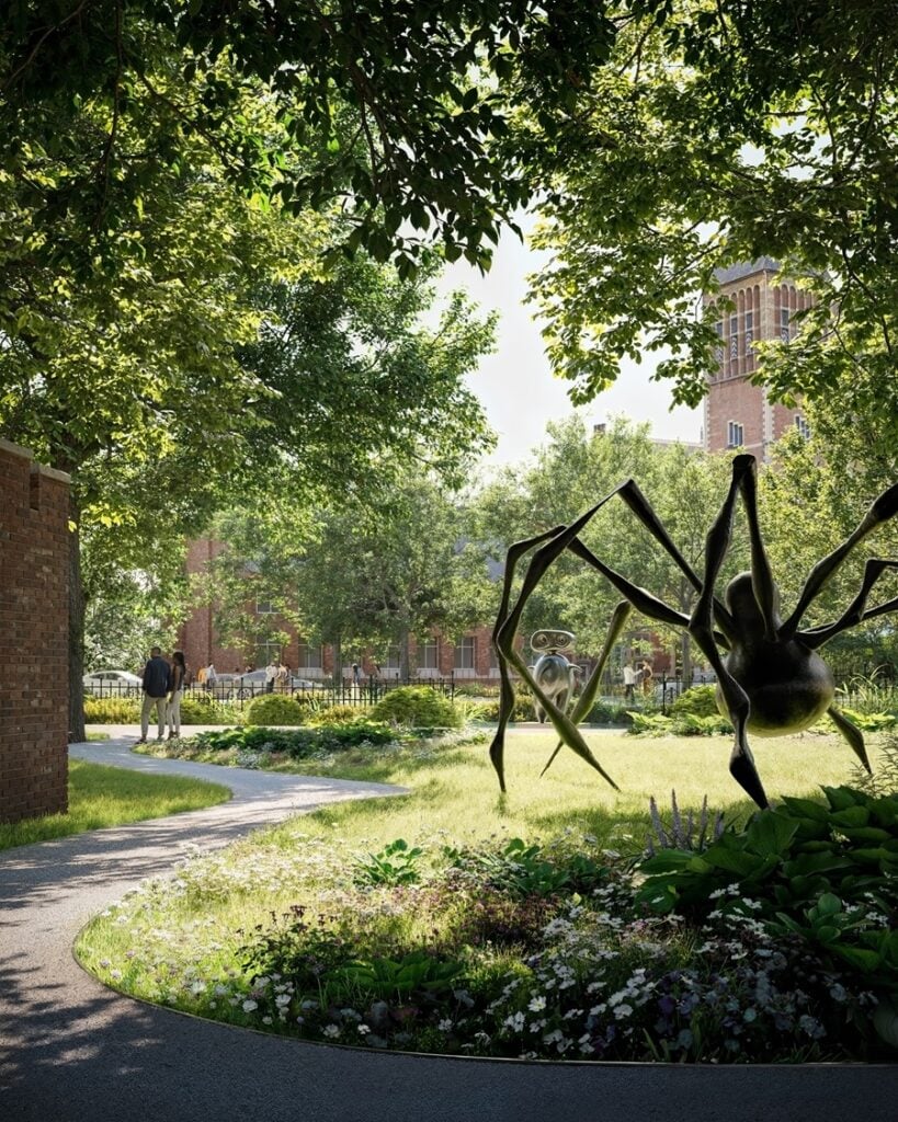 Artist Impression of the planned Rijksmuseum sculpture garden. Image Foster Partners