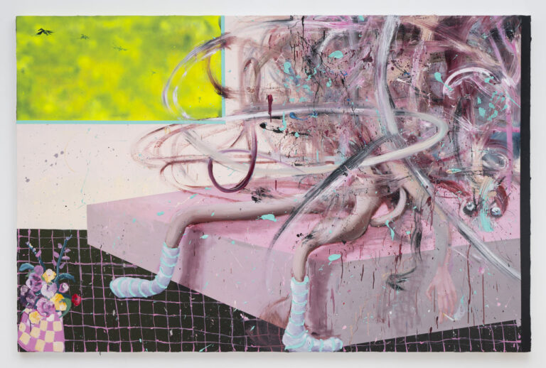 Beh ci sono passato anche io non lo nascondo, 2025, cm 190x290, Courtesy Galleria Brescia e Andrej Golder. Foto di Fabio Cattabiani