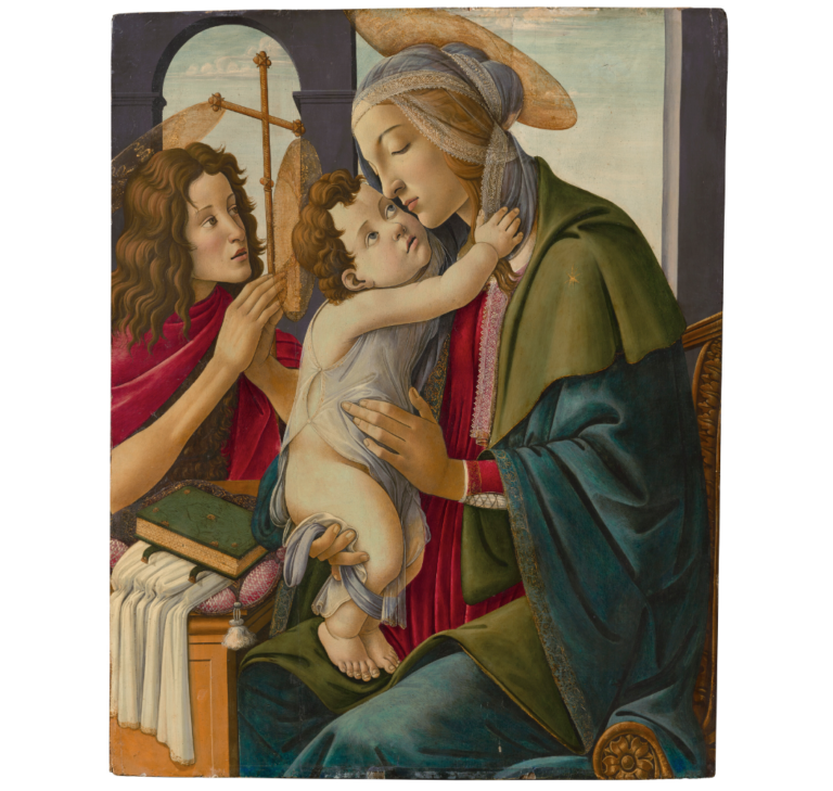 Sandro Botticelli e bottega, Madonna col Bambino e il giovane San Giovanni Battista. Courtesy Christie's Images Ltd.