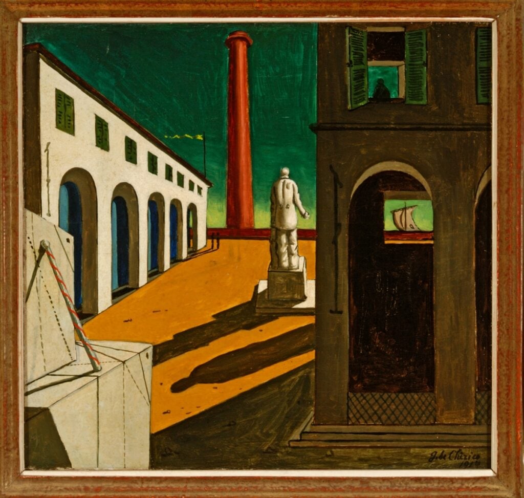 Giorgio de Chirico, Enigma della partenza, 1914, Fondazione Magnani-Rocca, Mamiano di Traversetolo (Parma) &copy; Giorgio de Chirico, by SIAE 2026
