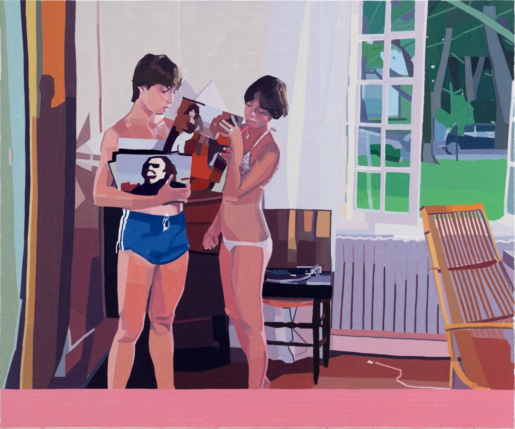 Guy Yanai, Young Couple Playing Records, 150x180cm
