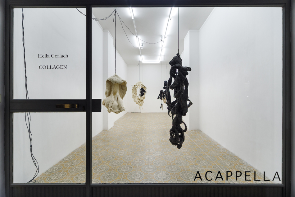 Hella Gerlach, Collagen, Acappella Napoli, installation view