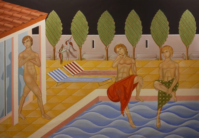 Ismaele Nones, L'inadeguato, 2021, pittura acrilica su tela, 290x200