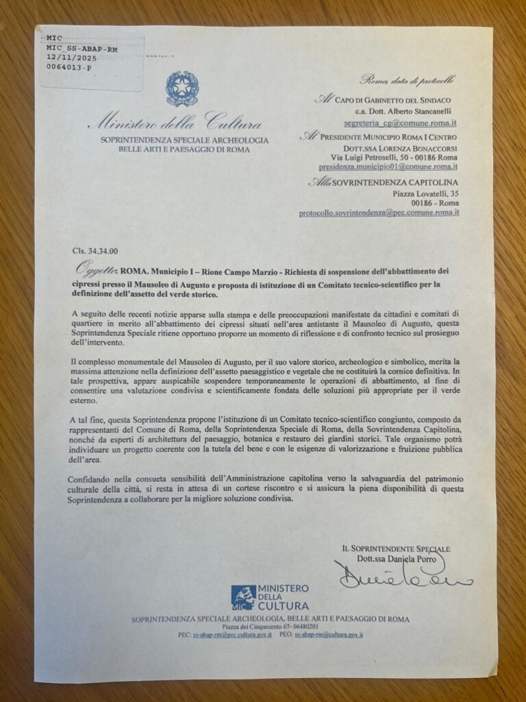 Sono stati giustamente abbattuti i cipressi del Mausoleo di Augusto (ma a Roma polemiche da mesi)