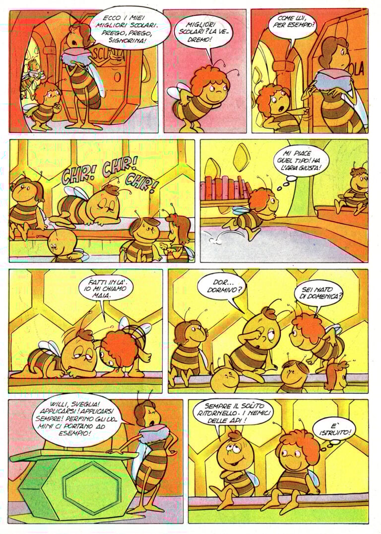 L'Ape Maia su una rivista settimanale a fumetti