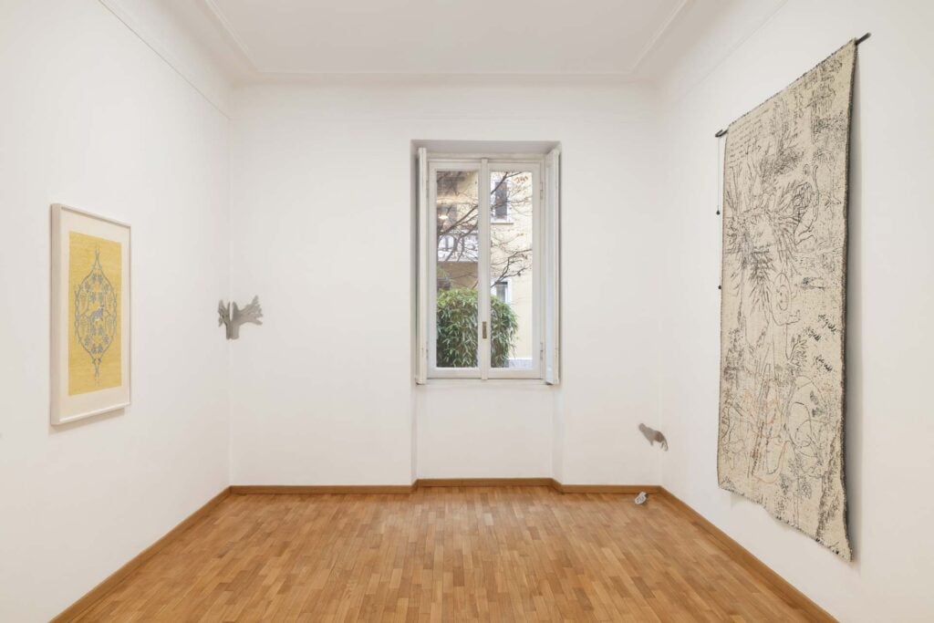 Installation view: Claudia Losi, Tempo crudo, Monica De Cardenas, Milano