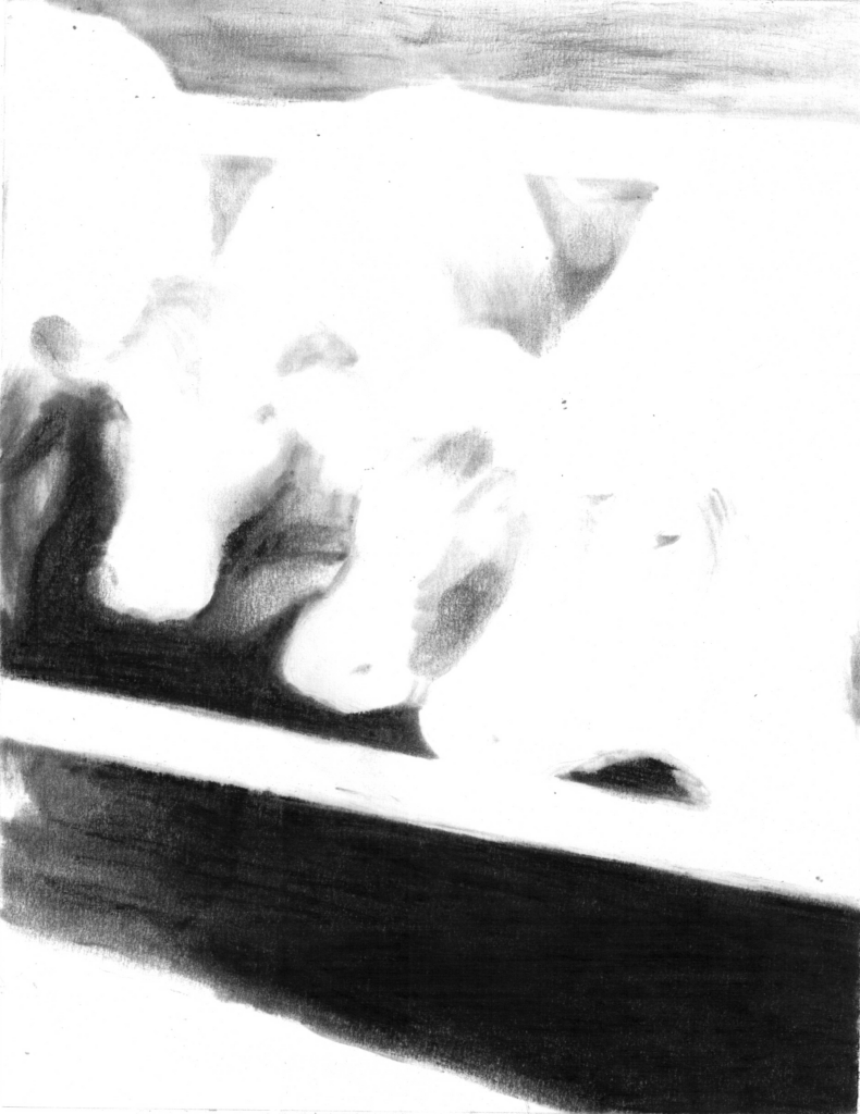 Miriam Muscas, Senza titolo, 2025, carboncino su carta